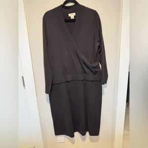 Calvin Klein Charcoal Long Sleeve Dress